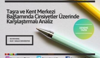 Taşra ve Kent Merkezi Bağlamında Cinsiyetler Üzerinde Karşılaştırmalı Analiz