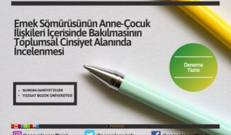 Emek Sömürüsünün Anne-Çocuk İlişkileri İçerisinde Bakılmasının Toplumsal Cinsiyet Alanında İncelenmesi