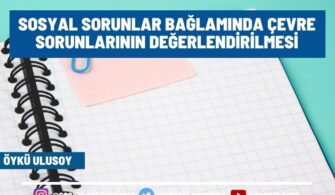 Sosyal Sorunlar Bağlamında Çevre Sorunlarının Değerlendirilmesi